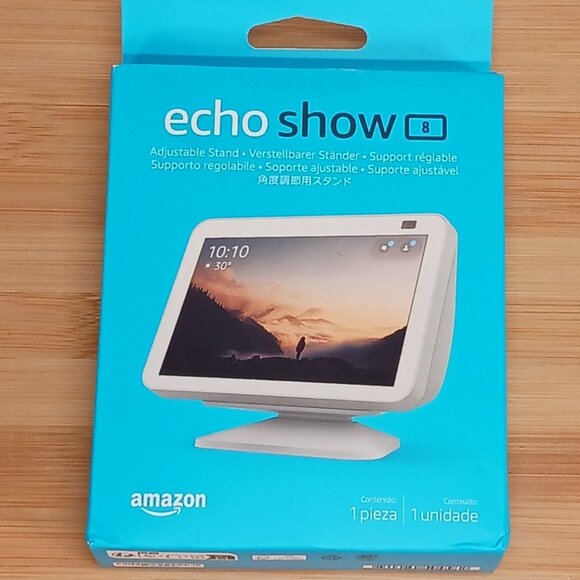 Adjustable Stand for Echo Show 8 2nd Gen Glacier White OEM New Sealed Box - Picture 1 of 5